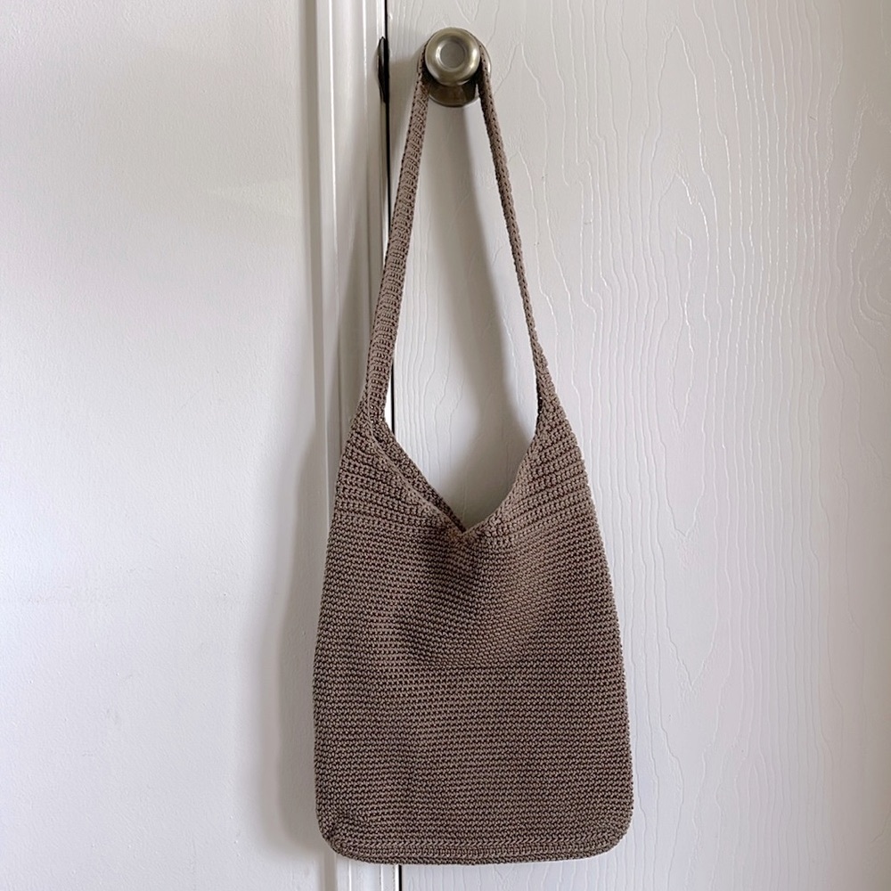 The Sak light brown woven bag